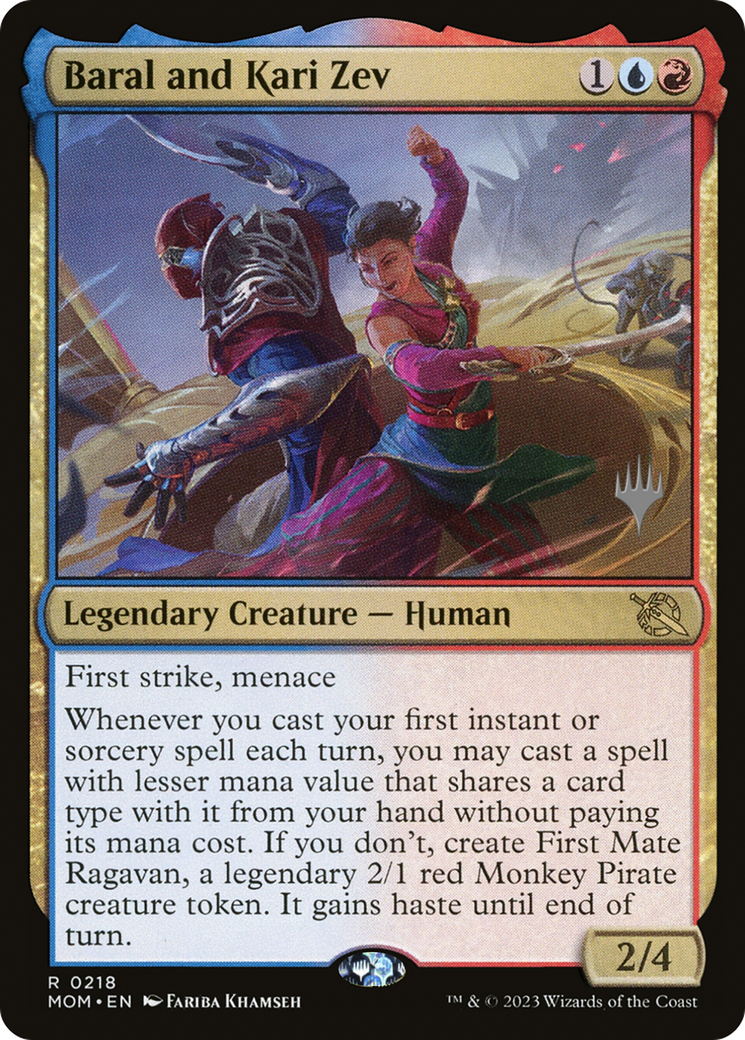 Baral and Kari Zev (Promo Pack) [March of the Machine Promos] | GrognardGamesBatavia