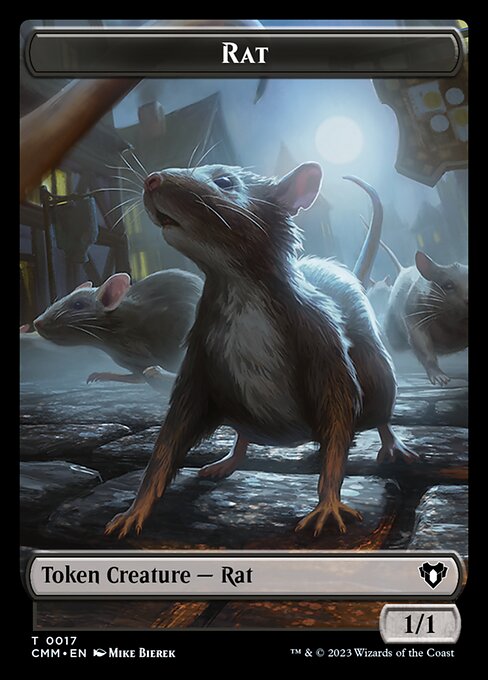 City's Blessing // Rat Double-Sided Token [Commander Masters Tokens] | GrognardGamesBatavia