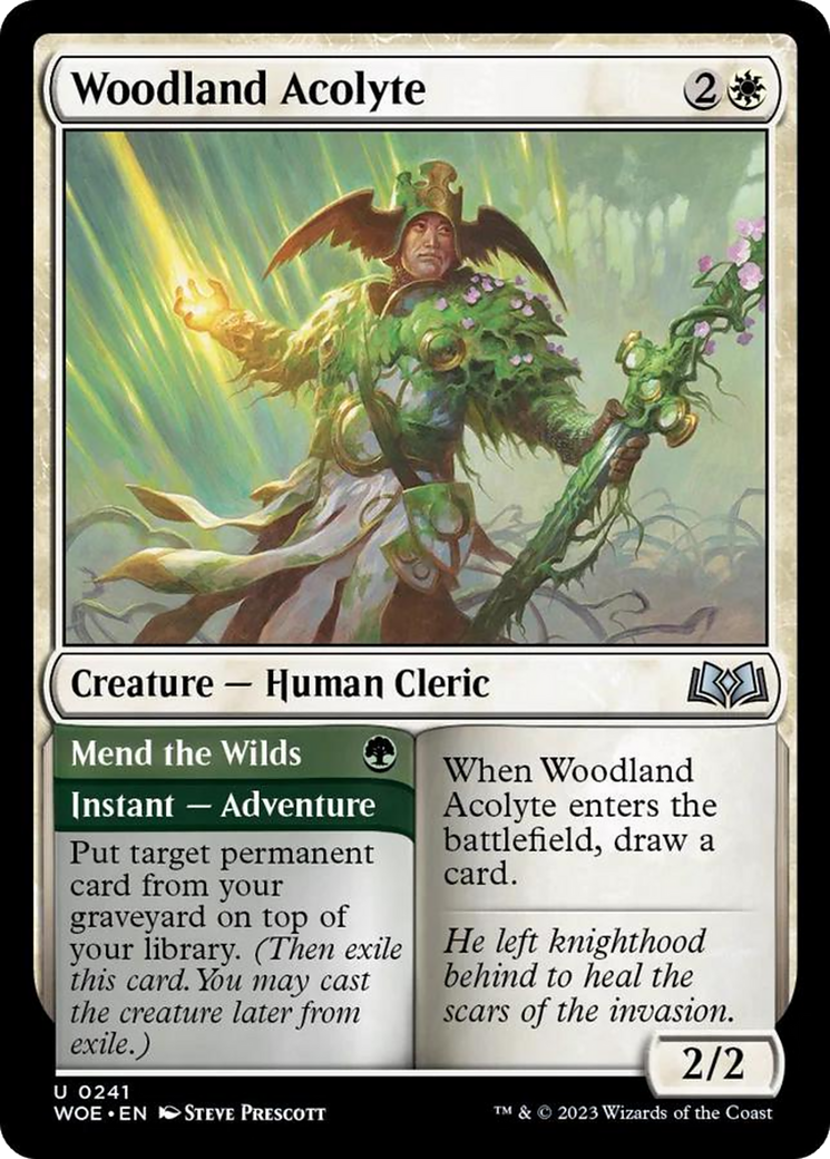 Woodland Acolyte // Mend the Wilds [Wilds of Eldraine] | GrognardGamesBatavia