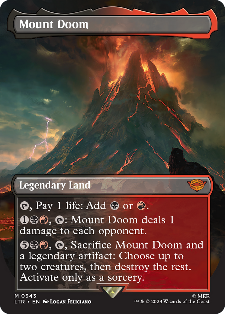 Mount Doom (Borderless Alternate Art) [The Lord of the Rings: Tales of Middle-Earth] | GrognardGamesBatavia