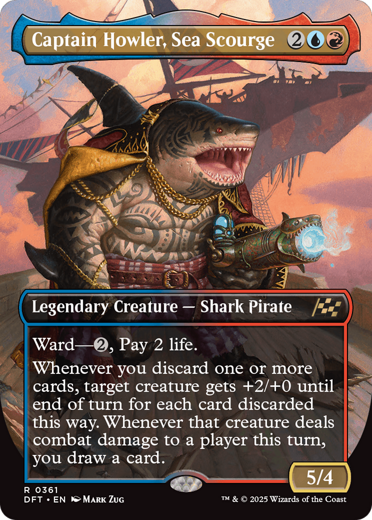 Captain Howler, Sea Scourge (Borderless) [Aetherdrift] | GrognardGamesBatavia