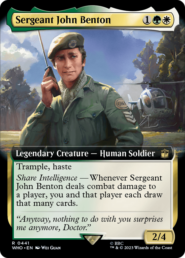 Sergeant John Benton (Extended Art) [Doctor Who] | GrognardGamesBatavia