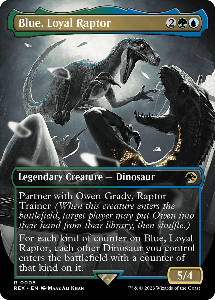 Blue, Loyal Raptor (Borderless) [Jurassic World Collection] | GrognardGamesBatavia