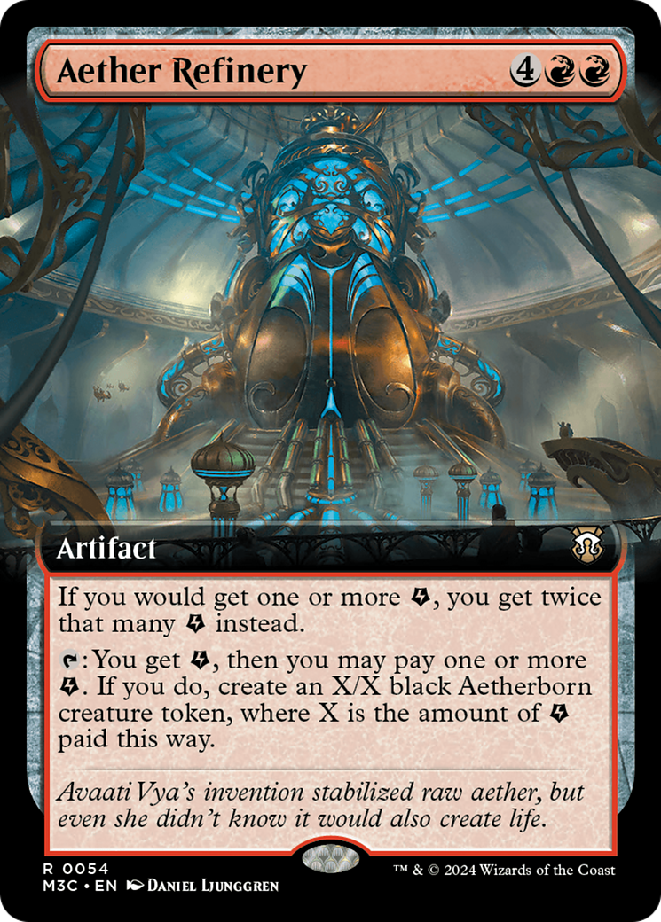 Aether Refinery (Extended Art) (Ripple Foil) [Modern Horizons 3 Commander] | GrognardGamesBatavia