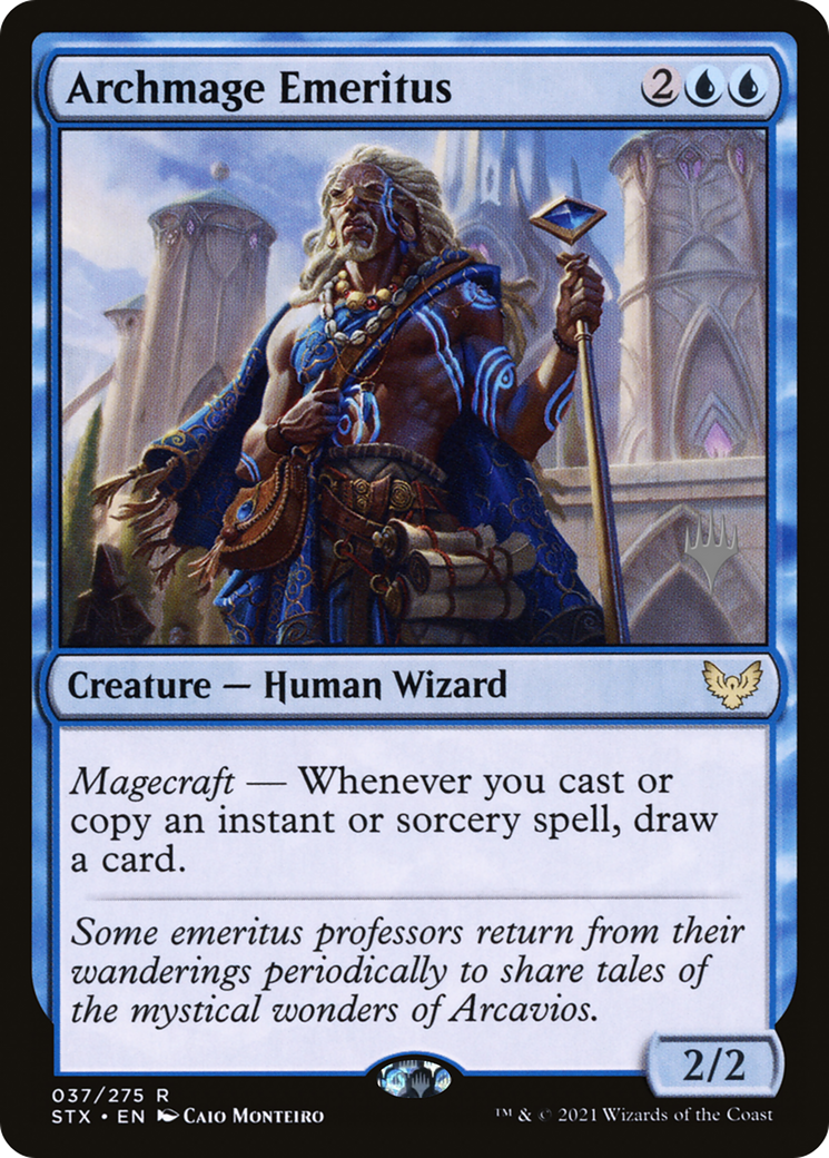 Archmage Emeritus (Promo Pack) [Strixhaven: School of Mages Promos] | GrognardGamesBatavia