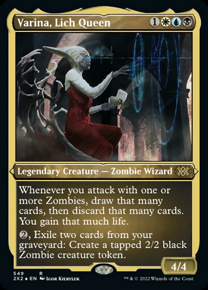 Varina, Lich Queen (Foil Etched) [Double Masters 2022] | GrognardGamesBatavia