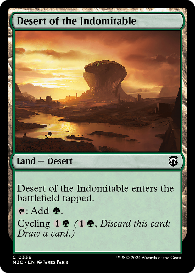 Desert of the Indomitable (Ripple Foil) [Modern Horizons 3 Commander] | GrognardGamesBatavia