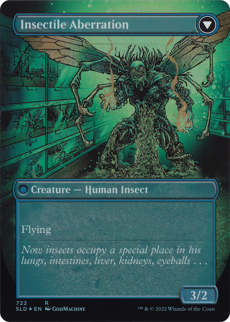 Delver of Secrets // Insectile Aberration (Borderless) [Secret Lair: From Cute to Brute] | GrognardGamesBatavia