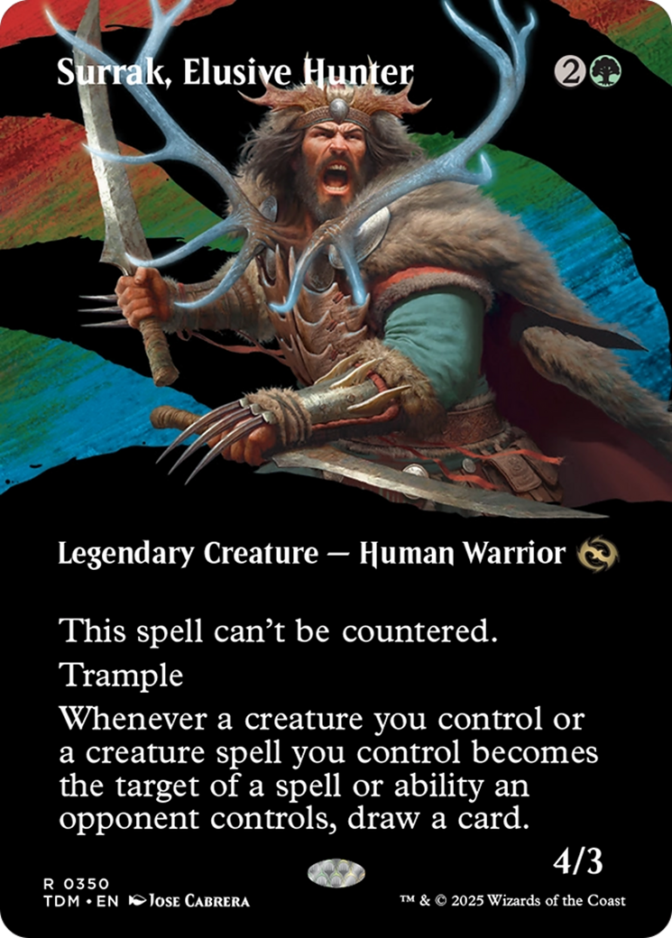Surrak, Elusive Hunter (Borderless) [Tarkir: Dragonstorm] | GrognardGamesBatavia