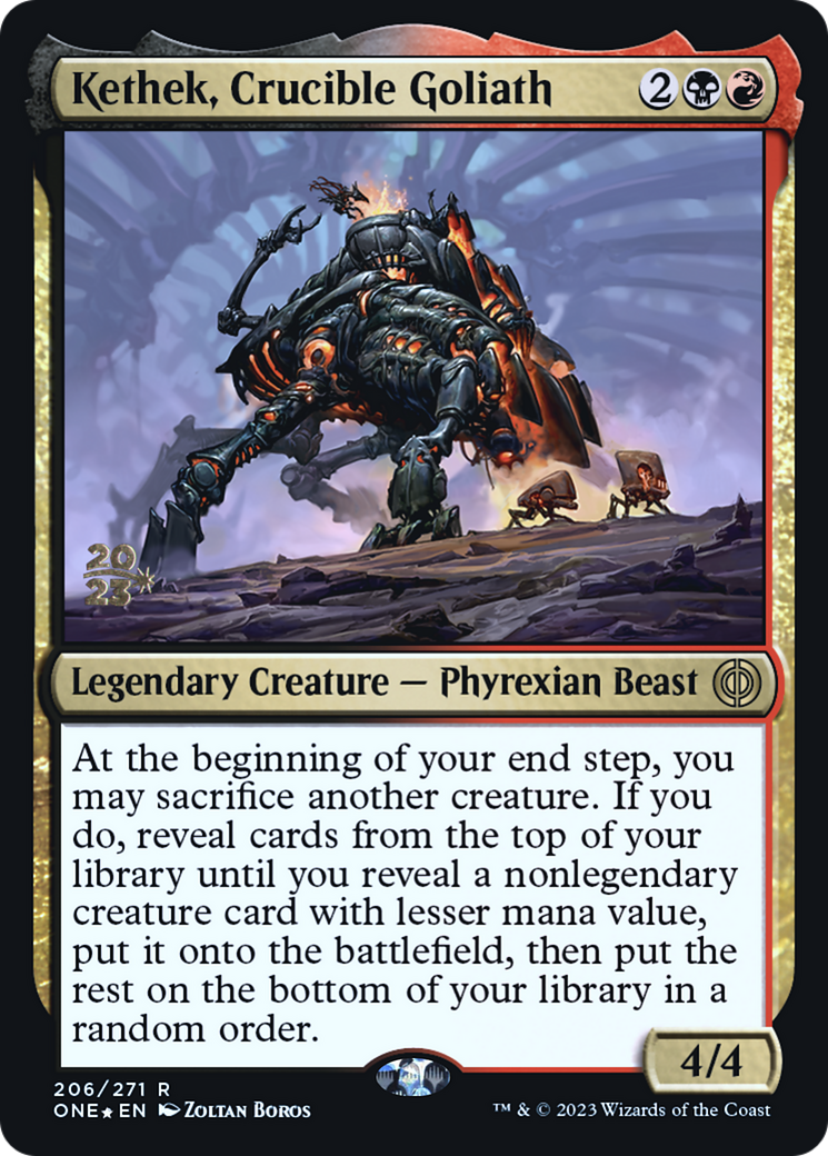 Kethek, Crucible Goliath [Phyrexia: All Will Be One Prerelease Promos] | GrognardGamesBatavia