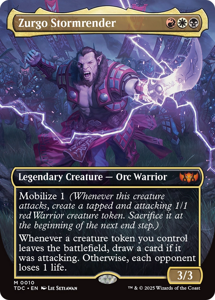 Zurgo Stormrender (Borderless) [Tarkir: Dragonstorm Commander] | GrognardGamesBatavia