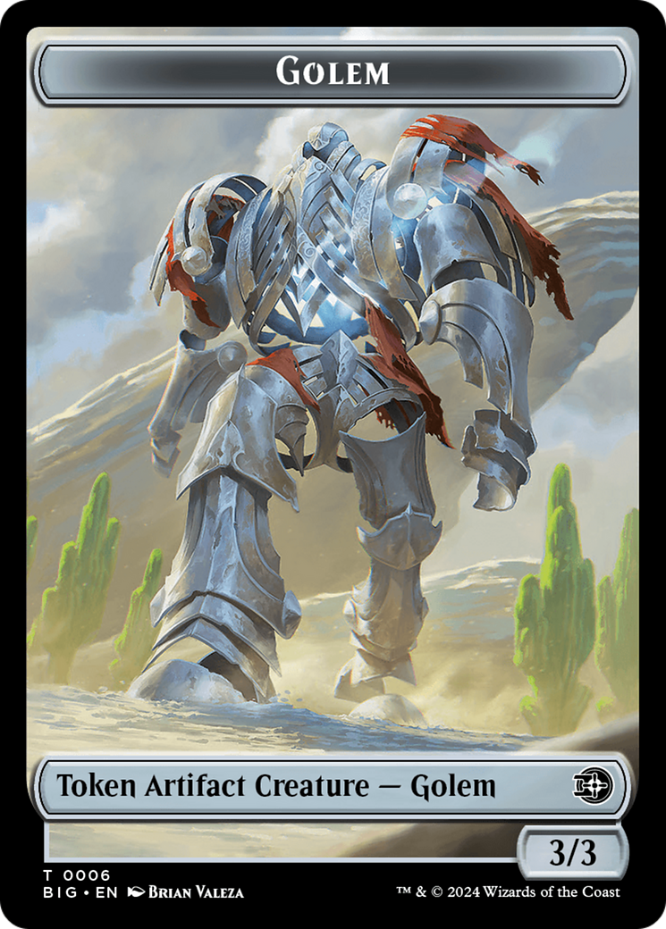 Golem // Plot Double-Sided Token [Outlaws of Thunder Junction: The Big Score Tokens] | GrognardGamesBatavia