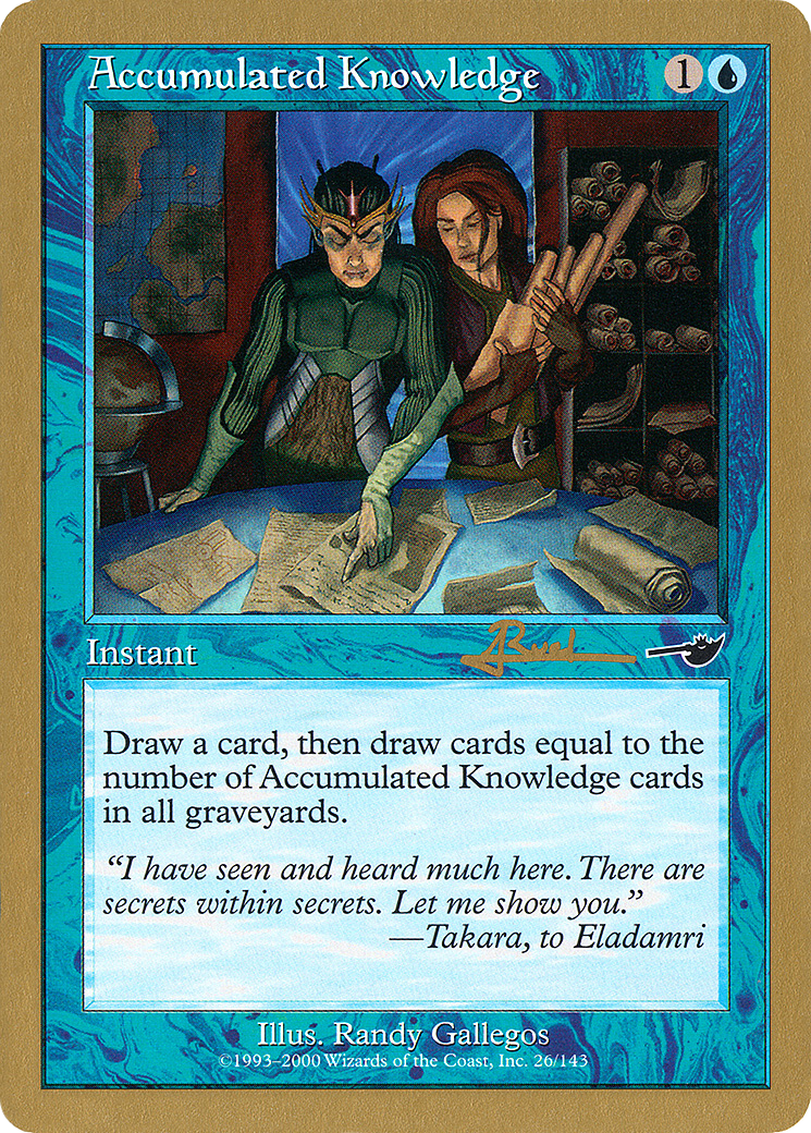 Accumulated Knowledge (Antoine Ruel) [World Championship Decks 2001] | GrognardGamesBatavia