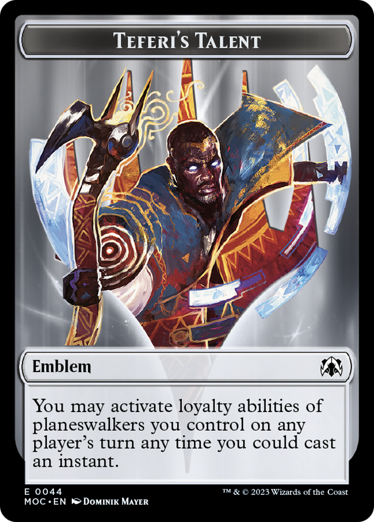 Phyrexian Myr // Teferi's Talent Emblem Double-Sided Token [March of the Machine Tokens] | GrognardGamesBatavia