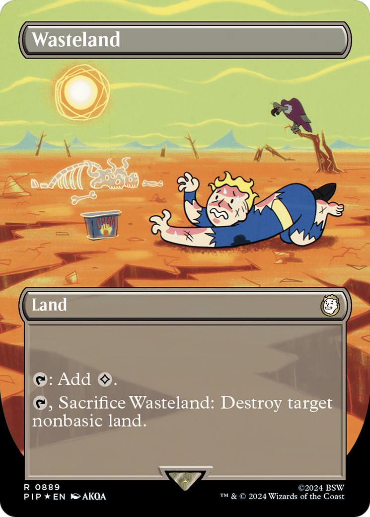 Wasteland (Borderless) (Surge Foil) [Fallout] | GrognardGamesBatavia