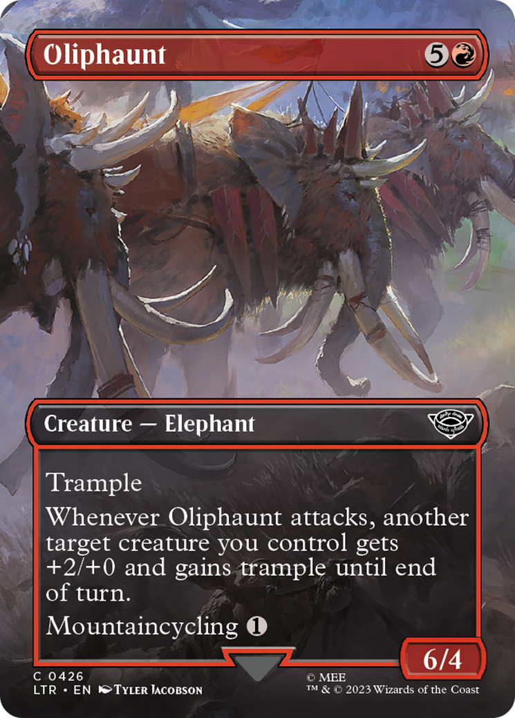 Oliphaunt (Borderless Alternate Art) [The Lord of the Rings: Tales of Middle-Earth] | GrognardGamesBatavia