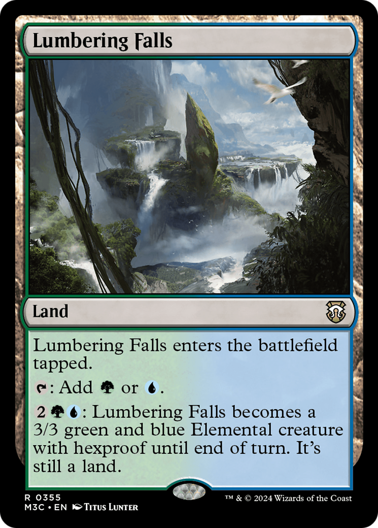 Lumbering Falls (Ripple Foil) [Modern Horizons 3 Commander] | GrognardGamesBatavia