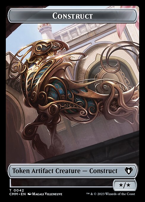 Elemental (0026) // Construct (0042) Double-Sided Token [Commander Masters Tokens] | GrognardGamesBatavia