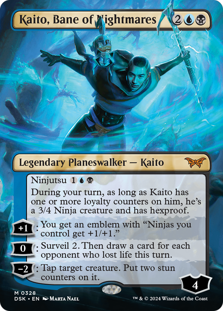 Kaito, Bane of Nightmares (Borderless) [Duskmourn: House of Horror] | GrognardGamesBatavia