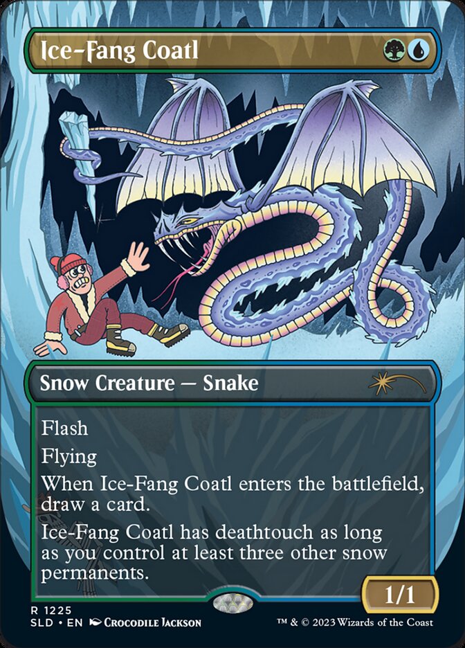 Ice-Fang Coatl (Borderless) [Secret Lair Drop Series] | GrognardGamesBatavia