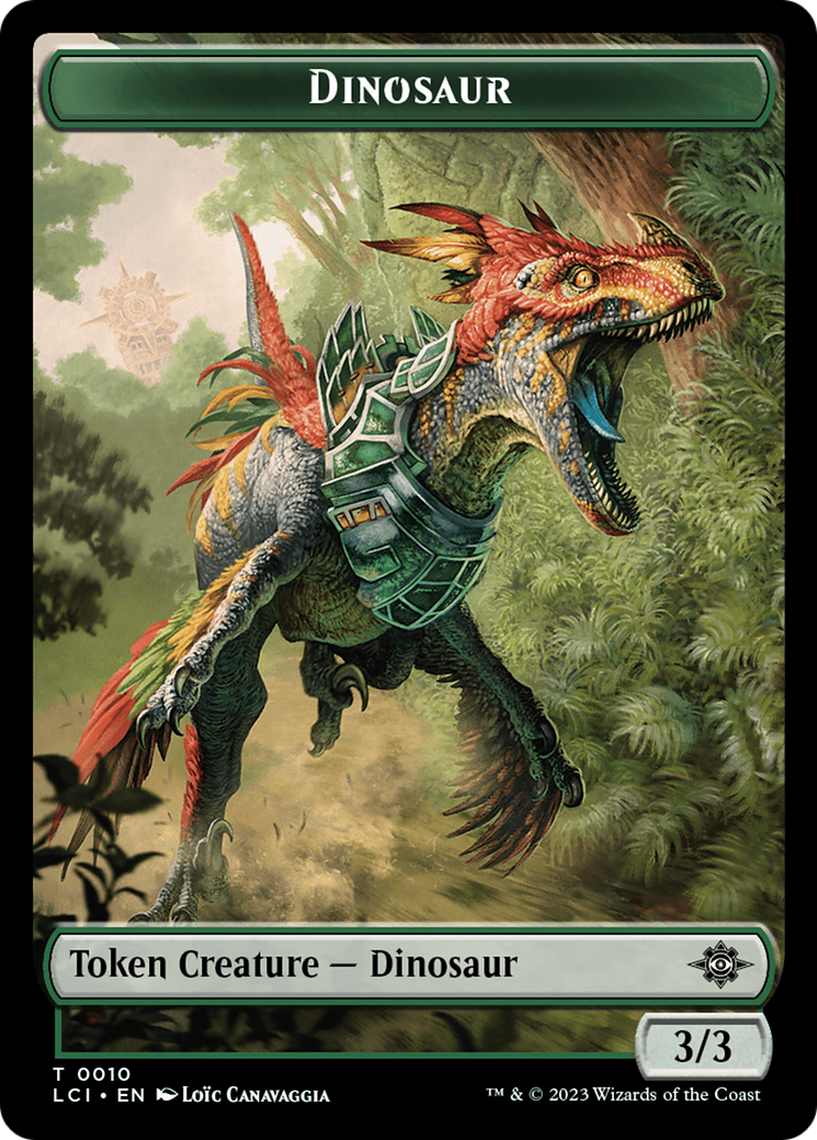 Dinosaur Token (0010) [The Lost Caverns of Ixalan Tokens] | GrognardGamesBatavia