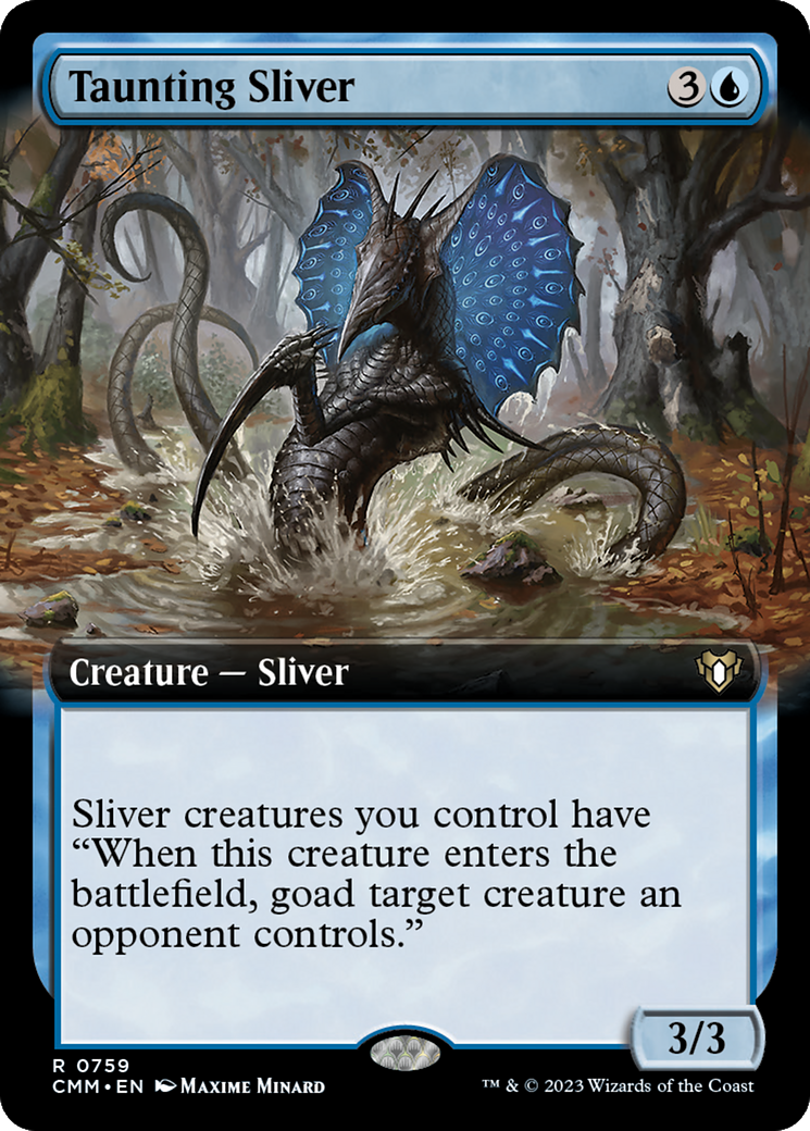 Taunting Sliver (Extended Art) [Commander Masters] | GrognardGamesBatavia