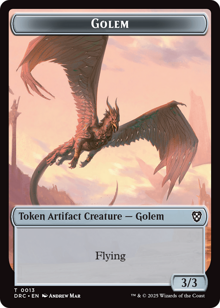 Golem (0013) // Nalaar Aetherjet Double-Sided Token [Aetherdrift Tokens] | GrognardGamesBatavia