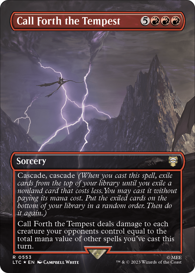 Call Forth the Tempest (Borderless) (Surge Foil) [The Lord of the Rings: Tales of Middle-Earth Commander] | GrognardGamesBatavia