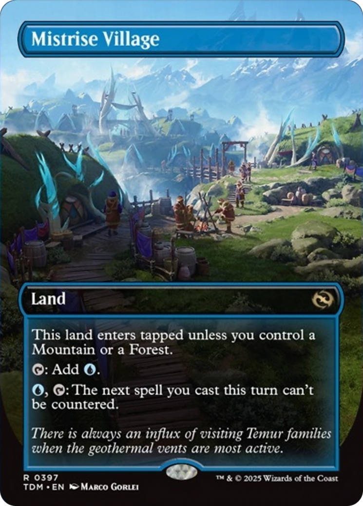 Mistrise Village (Borderless) [Tarkir: Dragonstorm] | GrognardGamesBatavia