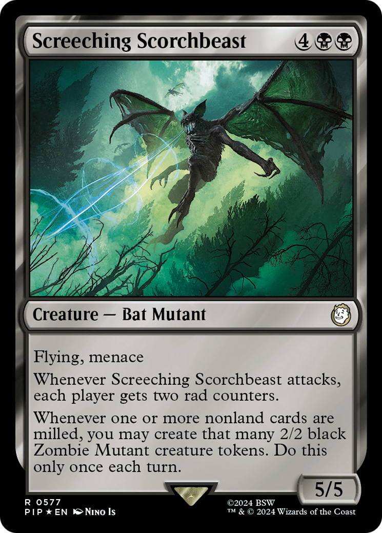 Screeching Scorchbeast (Surge Foil) [Fallout] | GrognardGamesBatavia