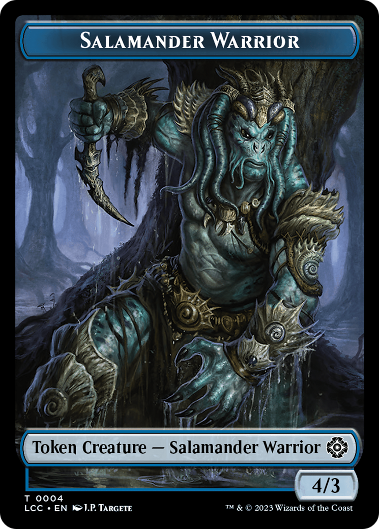 Salamander Warrior // Shapeshifter Double-Sided Token [The Lost Caverns of Ixalan Commander Tokens] | GrognardGamesBatavia