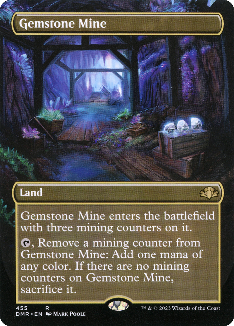 Gemstone Mine (Borderless Alternate Art) [Dominaria Remastered] | GrognardGamesBatavia