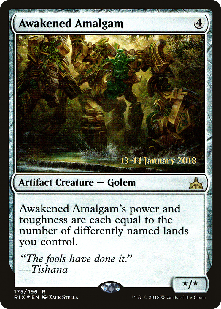 Awakened Amalgam [Rivals of Ixalan Prerelease Promos] | GrognardGamesBatavia