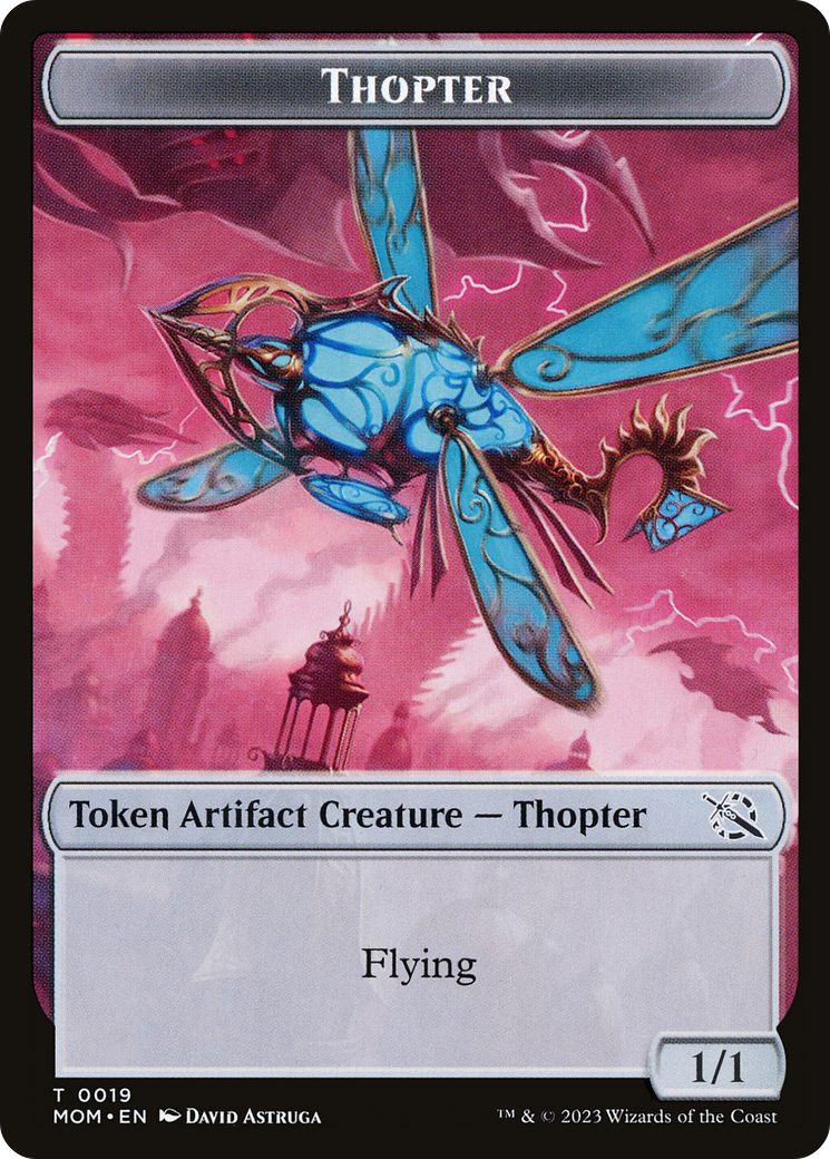 Warrior // Thopter Double-Sided Token [March of the Machine Tokens] | GrognardGamesBatavia