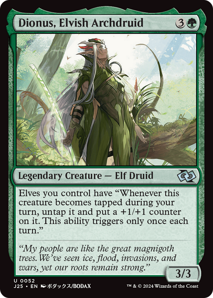 Dionus, Elvish Archdruid (Anime) [Foundations Jumpstart] | GrognardGamesBatavia