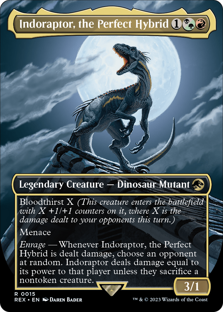 Indoraptor, the Perfect Hybrid (Borderless) [Jurassic World Collection] | GrognardGamesBatavia