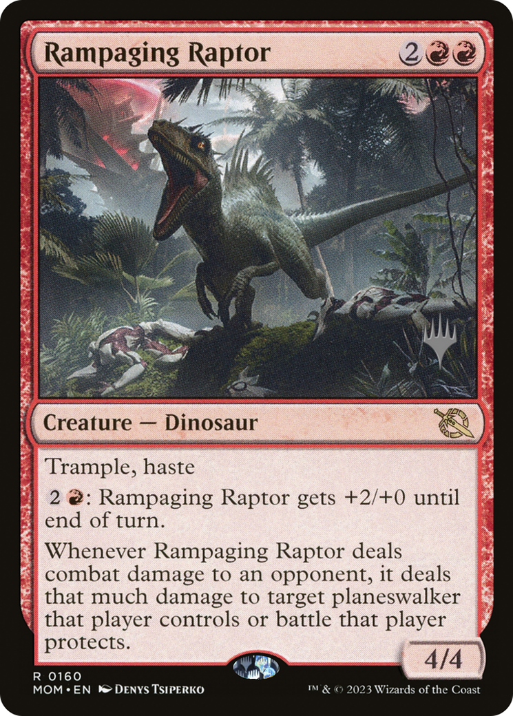 Rampaging Raptor (Promo Pack) [March of the Machine Promos] | GrognardGamesBatavia