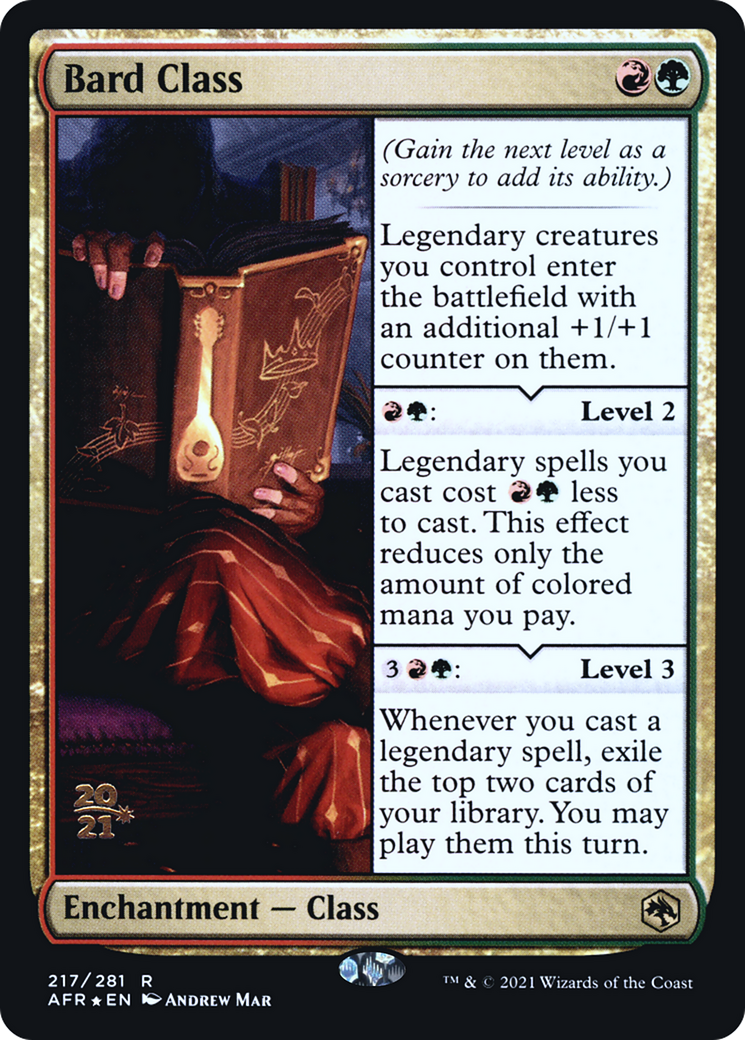 Bard Class [Dungeons & Dragons: Adventures in the Forgotten Realms Prerelease Promos] | GrognardGamesBatavia