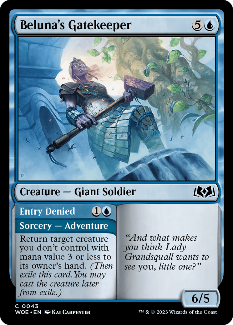 Beluna's Gatekeeper // Entry Denied [Wilds of Eldraine] | GrognardGamesBatavia