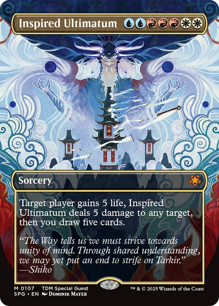 Inspired Ultimatum (Borderless) [Tarkir: Dragonstorm Special Guests] | GrognardGamesBatavia