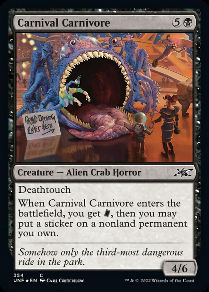 Carnival Carnivore (Galaxy Foil) [Unfinity] | GrognardGamesBatavia