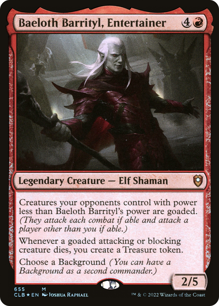 Baeloth Barrityl, Entertainer [Commander Legends: Battle for Baldur's Gate] | GrognardGamesBatavia