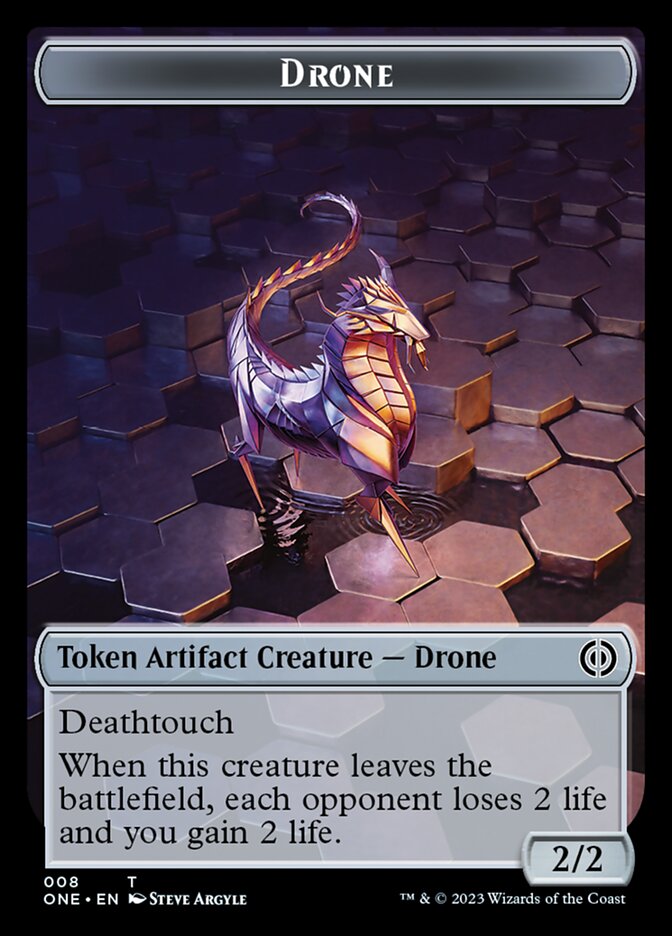 Drone Token [Phyrexia: All Will Be One Tokens] | GrognardGamesBatavia