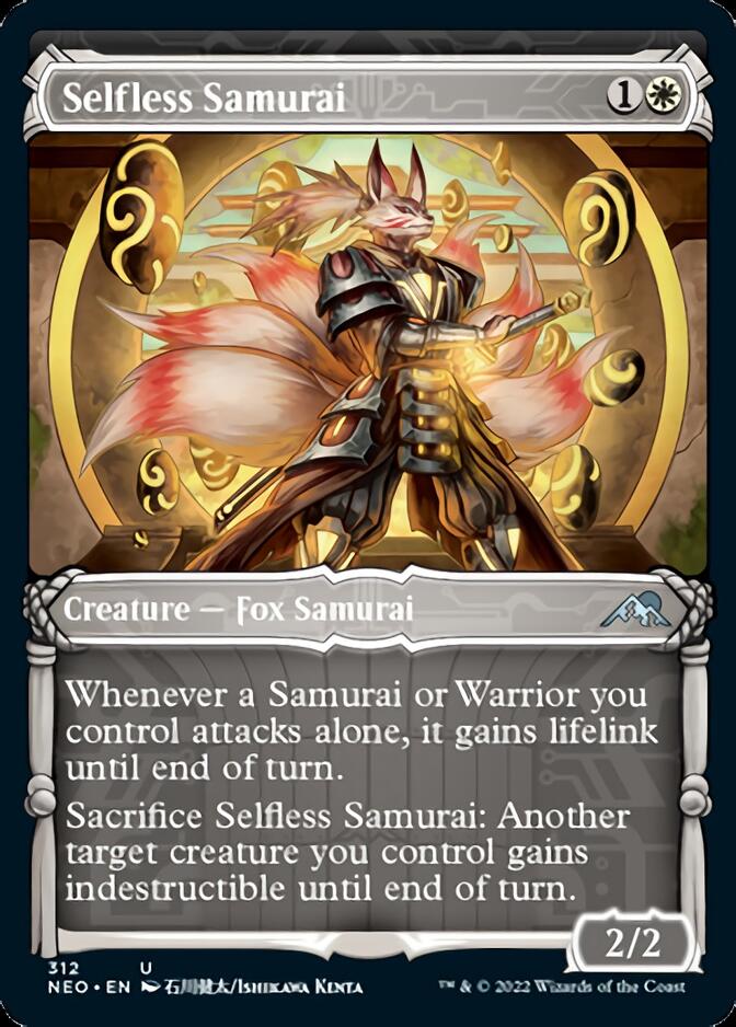 Selfless Samurai (Showcase Samurai) [Kamigawa: Neon Dynasty] | GrognardGamesBatavia