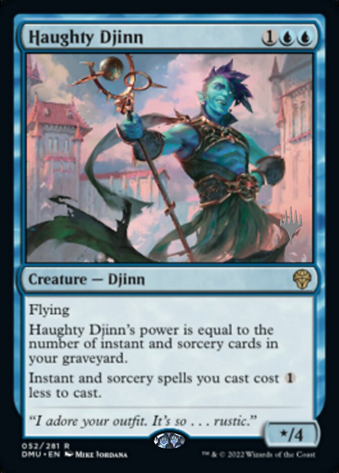 Haughty Djinn (Promo Pack) [Dominaria United Promos] | GrognardGamesBatavia