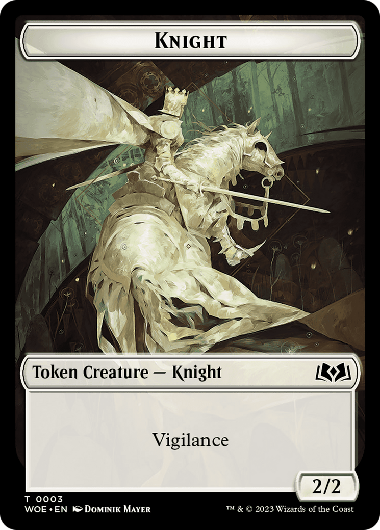 Knight // Food (0013) Double-Sided Token [Wilds of Eldraine Tokens] | GrognardGamesBatavia