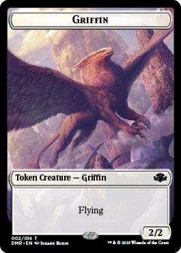 Insect // Griffin Double-Sided Token [Dominaria Remastered Tokens] | GrognardGamesBatavia