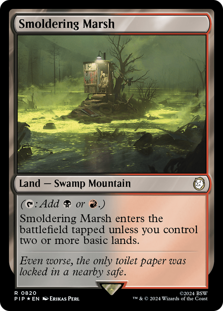 Smoldering Marsh (Surge Foil) [Fallout] | GrognardGamesBatavia