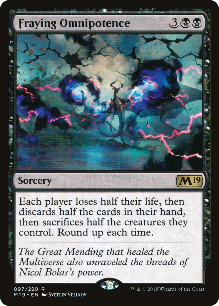 Fraying Omnipotence [Core Set 2019] | GrognardGamesBatavia