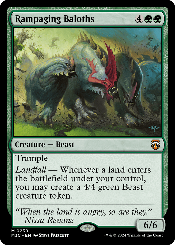 Rampaging Baloths (Ripple Foil) [Modern Horizons 3 Commander] | GrognardGamesBatavia